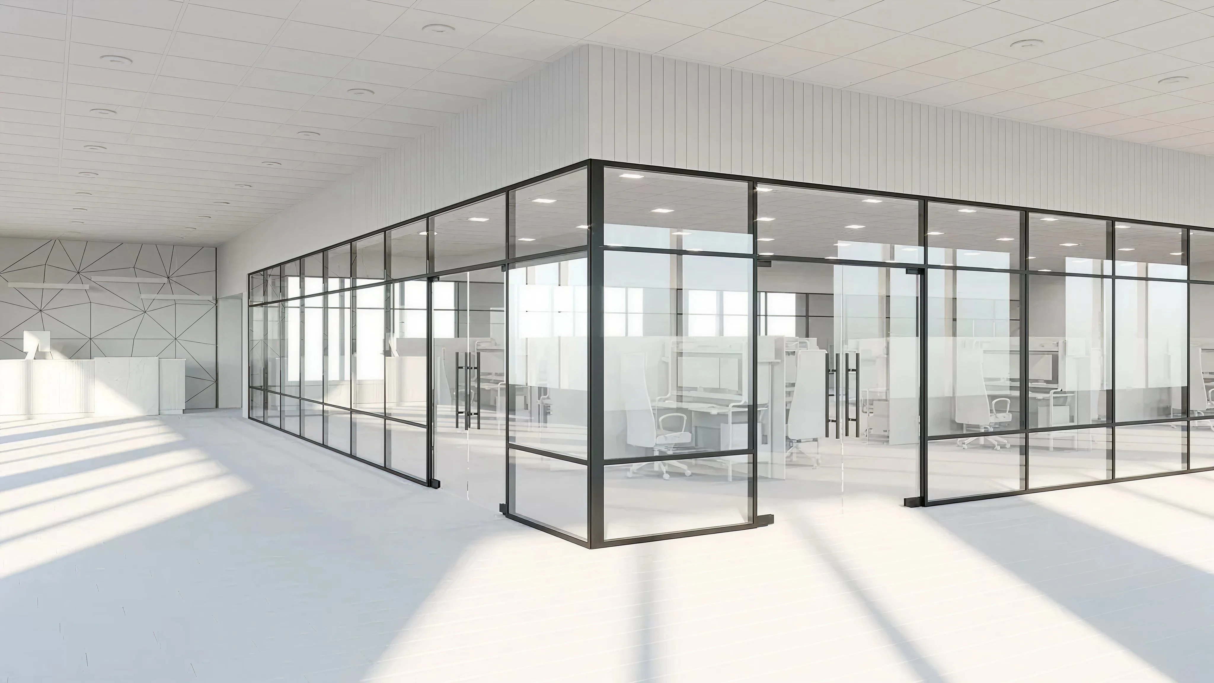 Glass World glass office project visual from company profile